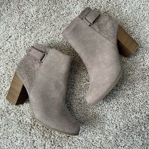LC Lauren Conrad Suede Heel Booties (NWOT)